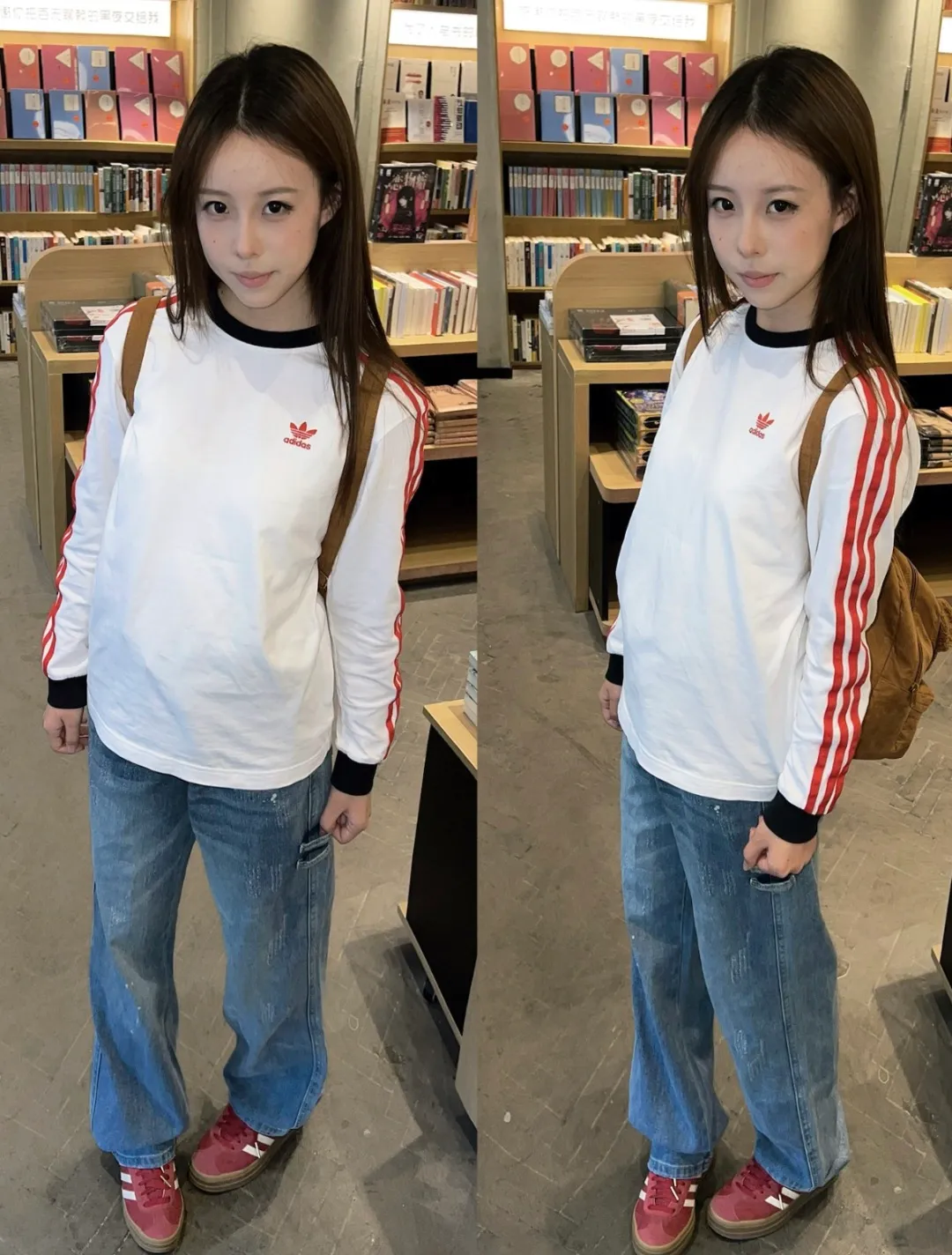 Watermark-free upper body rendering 𝟬𝟱𝟰𝟰𝟲# Exclusive real shot/difference between various stolen pictures and online version on the market [𝗮𝗱𝗶𝗱𝗮𝘀 Adidas clover long-sleeved T-shirt, made of soft cotton fabric, skin-friendly, Breathable, super comfortable to wear. ✅Full set of 1:1 customized accessories ➕Customized three-label ➕𝗬𝘂𝗮𝗻 version of the hang tag ➕𝗹𝗼𝗴𝗼 packaging bag🔥 ➕Scan the tag to enter the official website. ✅Top version, ins Xiaohongshu Kuaishou Got something = lots of bloggers are wearing it. ✅Adidas’ absolute Hot Sale star Same Style Details are online, feel free to compare! The iconic clover logo embellishes the chest, highlighting the brand's charm. Fixed color and classic three-bar stripes, classic will never go out of style! Versatile is not picky, the original model is perfect for the upper body, so buy it with your eyes closed! ✅The striped elements on both sides of the sleeves add a sporty and fashionable feel, making it easily adaptable to various sports or daily leisure scenes. Whether you are running for fitness or hanging out on the street, it can keep you full of energy without losing the sense of fashion. ✅Complete sizes to meet the needs of different body shapes! Color; white with red Size S-3XL